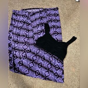 Cato girls Black and Purple Patterned Dress